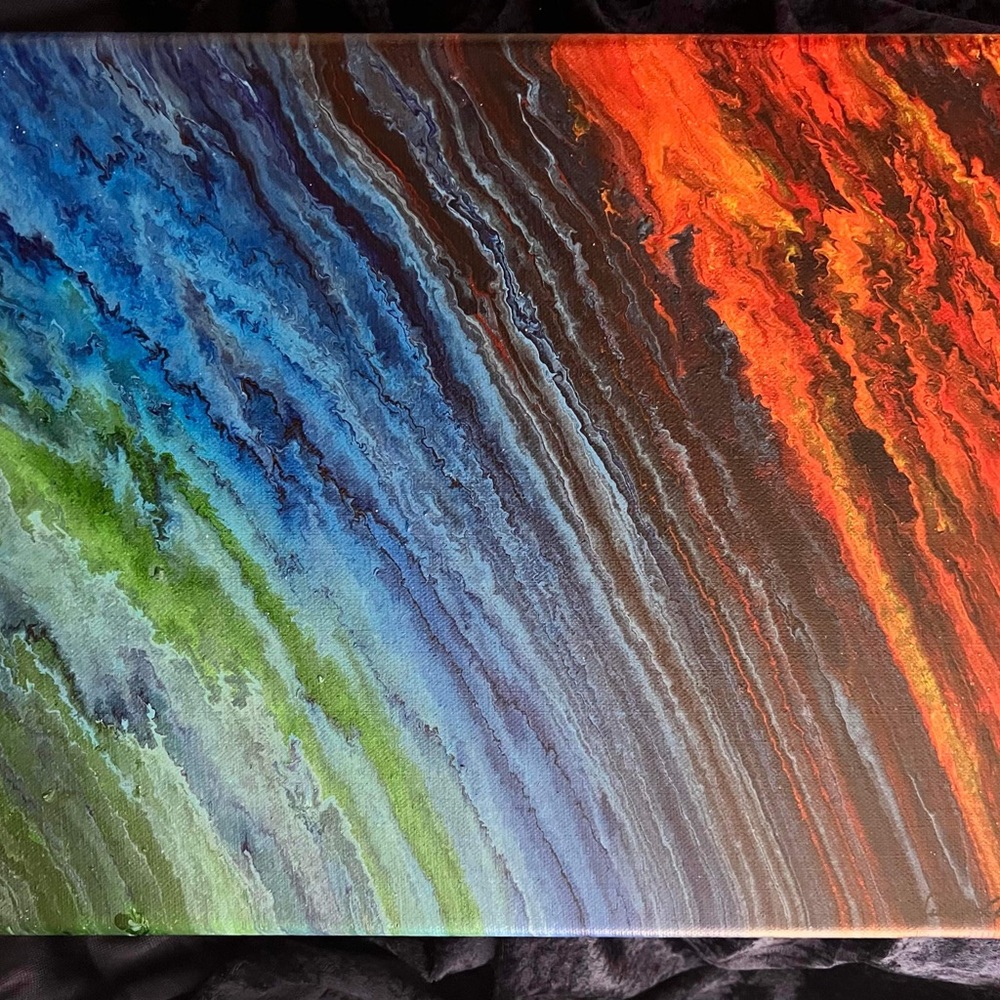 Somewhere over the nearest rainbow. 11x14 inches
